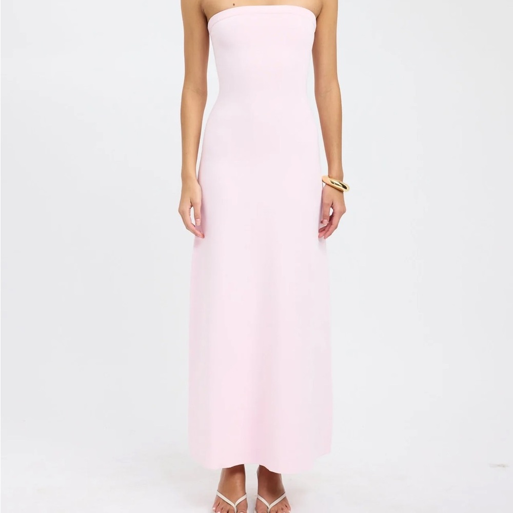 Kookai Strapless Maxi Dress in Pale Pink